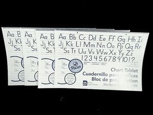 4 - Pacon Chart Tablet, Children's Writing Practice, 24" x 16", White, 25 Sheets